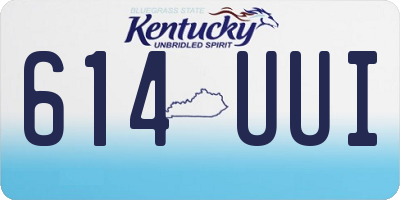 KY license plate 614UUI