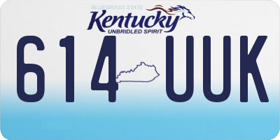 KY license plate 614UUK