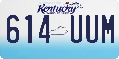KY license plate 614UUM