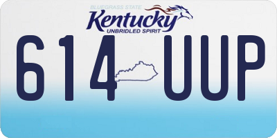 KY license plate 614UUP