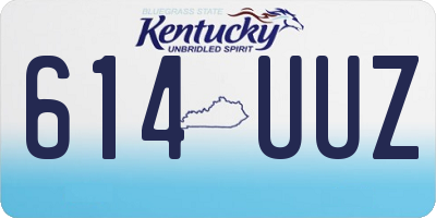 KY license plate 614UUZ