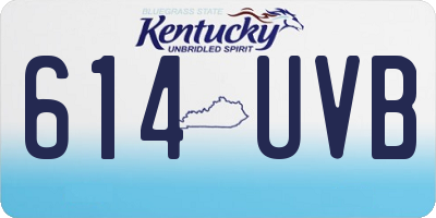 KY license plate 614UVB