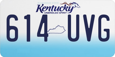 KY license plate 614UVG