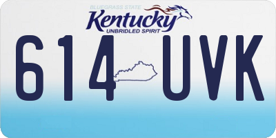 KY license plate 614UVK
