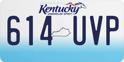 KY license plate 614UVP