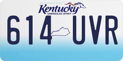 KY license plate 614UVR