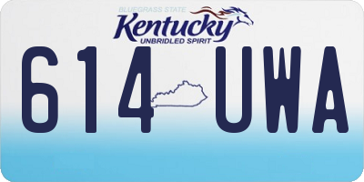 KY license plate 614UWA
