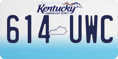 KY license plate 614UWC