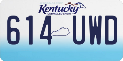 KY license plate 614UWD