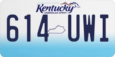 KY license plate 614UWI