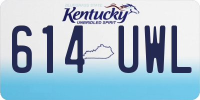 KY license plate 614UWL