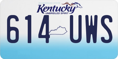 KY license plate 614UWS