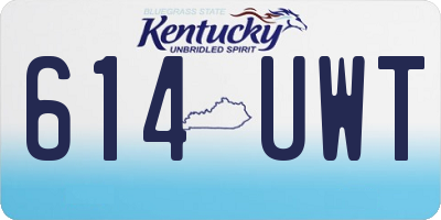 KY license plate 614UWT