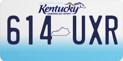 KY license plate 614UXR