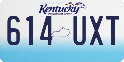 KY license plate 614UXT