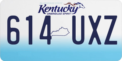 KY license plate 614UXZ