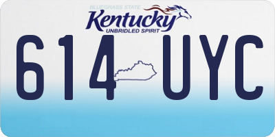 KY license plate 614UYC