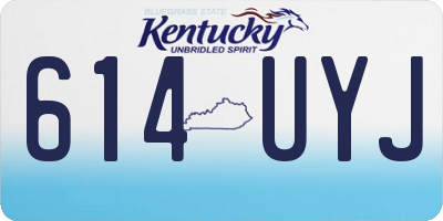 KY license plate 614UYJ