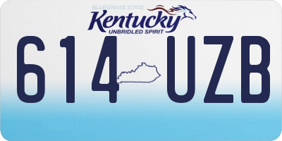 KY license plate 614UZB