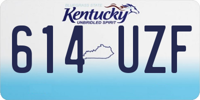 KY license plate 614UZF