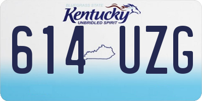KY license plate 614UZG