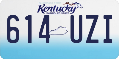 KY license plate 614UZI