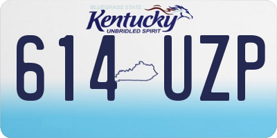 KY license plate 614UZP