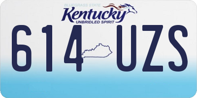 KY license plate 614UZS
