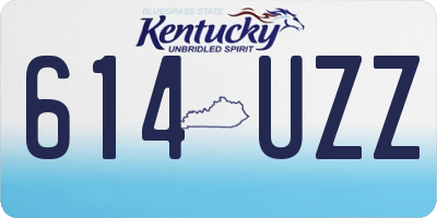 KY license plate 614UZZ