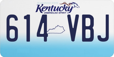 KY license plate 614VBJ