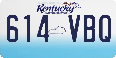 KY license plate 614VBQ