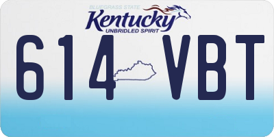 KY license plate 614VBT