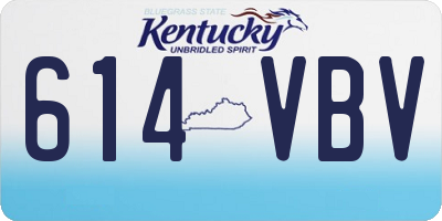 KY license plate 614VBV