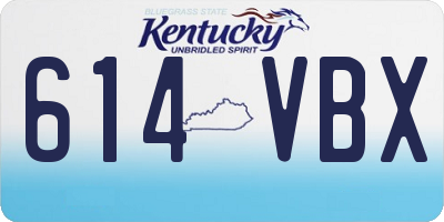 KY license plate 614VBX