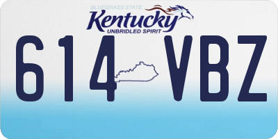 KY license plate 614VBZ