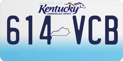 KY license plate 614VCB