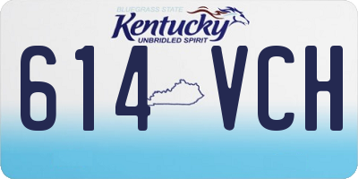 KY license plate 614VCH