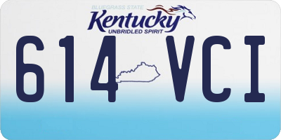 KY license plate 614VCI