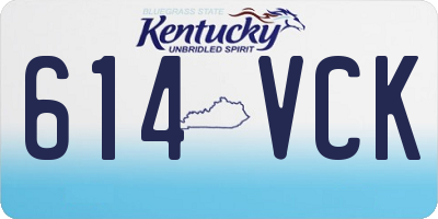 KY license plate 614VCK