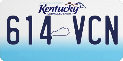 KY license plate 614VCN