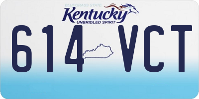 KY license plate 614VCT