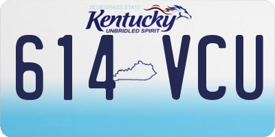 KY license plate 614VCU