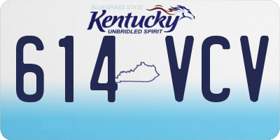 KY license plate 614VCV