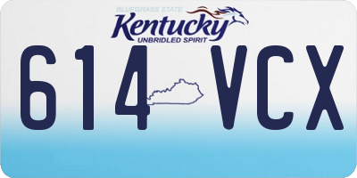 KY license plate 614VCX