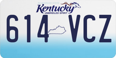 KY license plate 614VCZ