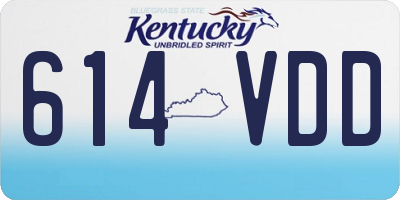 KY license plate 614VDD