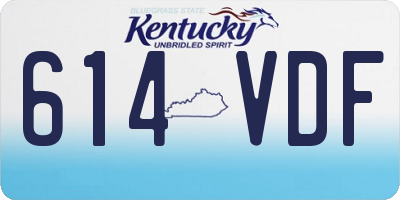 KY license plate 614VDF