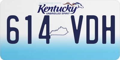 KY license plate 614VDH