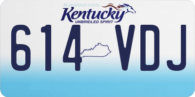 KY license plate 614VDJ