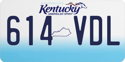 KY license plate 614VDL